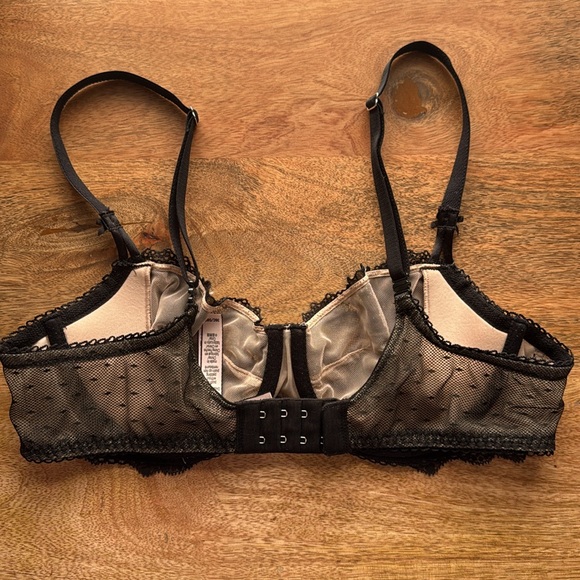 VS Black & Nude Lace Bra Unlined 36C - Picture 3 of 5